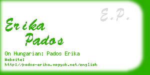 erika pados business card